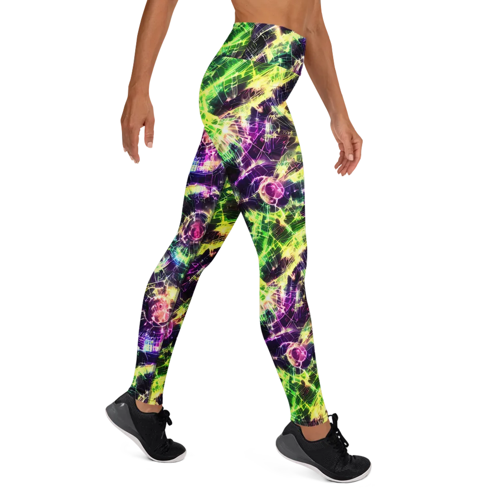 Ultraviolet Collision on Yoga Leggings — Right