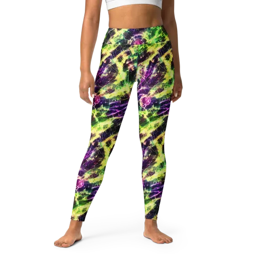 Ultraviolet Collision on a Yoga Leggings