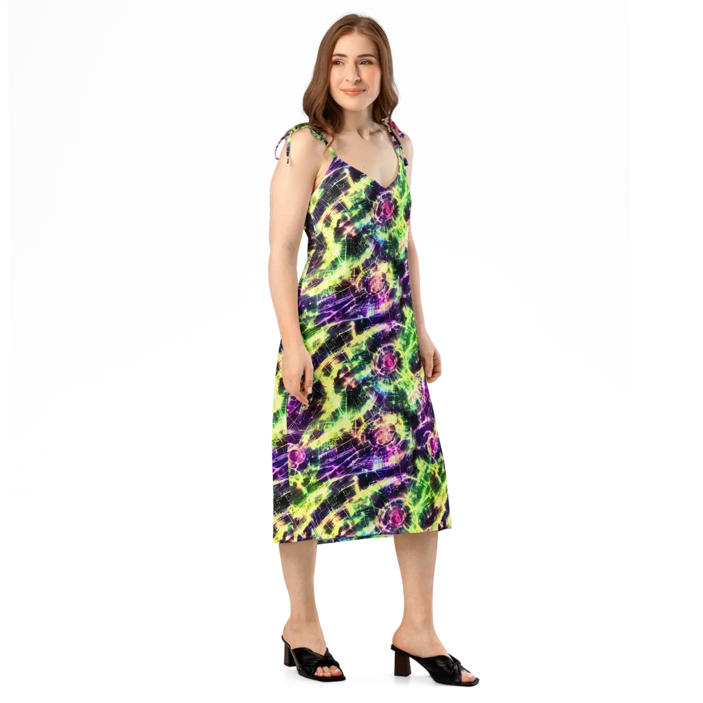 Ultraviolet Collision on Slip Dress — Right Front