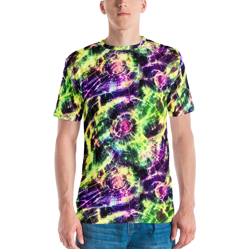 Ultraviolet Collision on Men's Crew Neck T-Shirt — Front