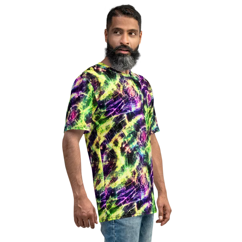 Ultraviolet Collision on Men's Crew Neck T-Shirt — Right