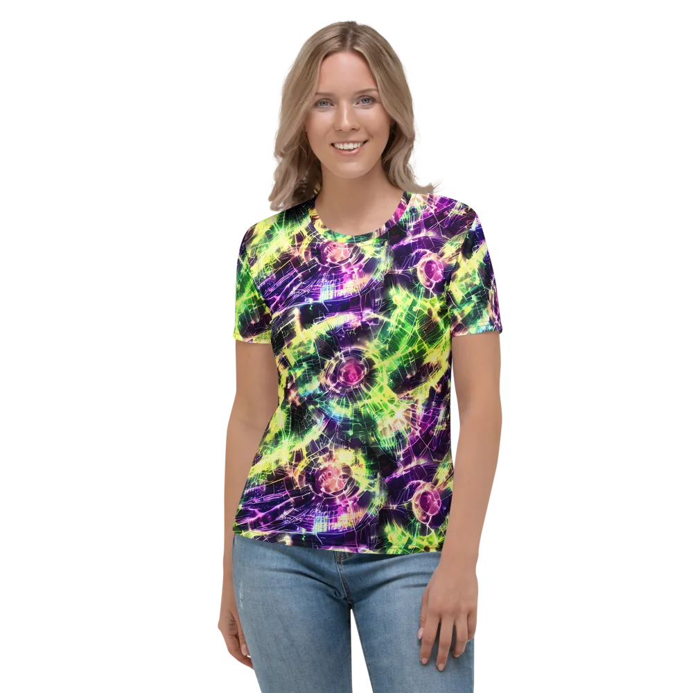 Ultraviolet Collision on Women's Crew Neck T-Shirt — Front