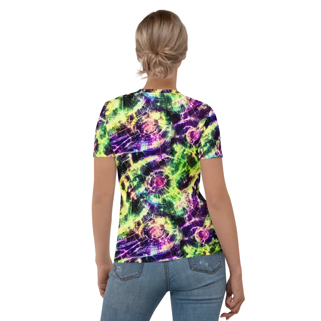 Ultraviolet Collision on Women's Crew Neck T-Shirt — Back