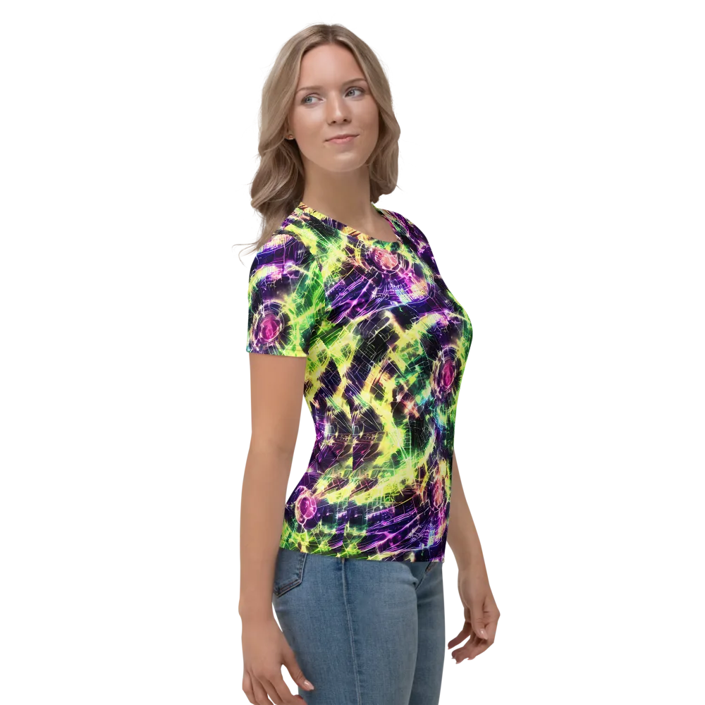 Ultraviolet Collision on Women's Crew Neck T-Shirt — Right