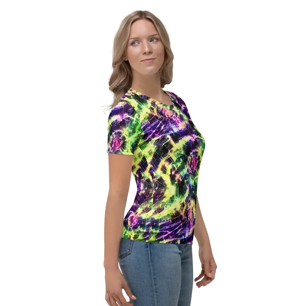 Ultraviolet Collision on Women's Crew Neck T-Shirt — Right