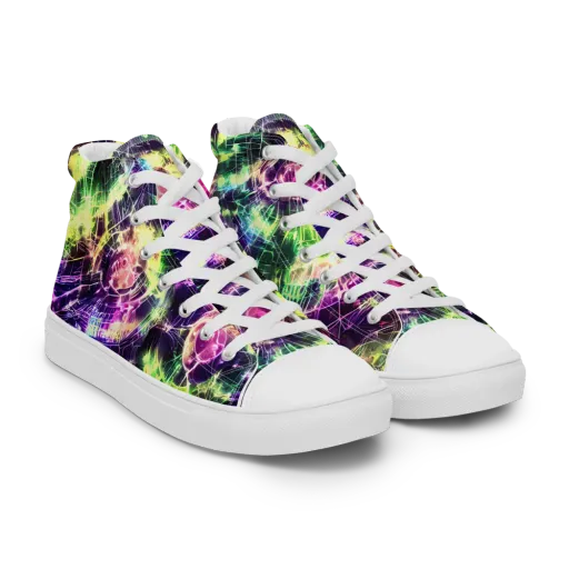Ultraviolet Collision on a Women's High Top Canvas Shoes