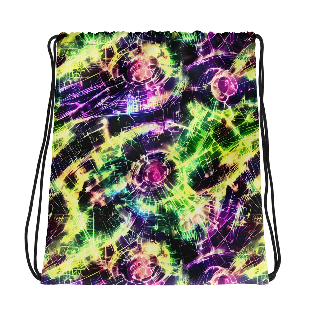 Ultraviolet Collision on Drawstring Bag — Photo