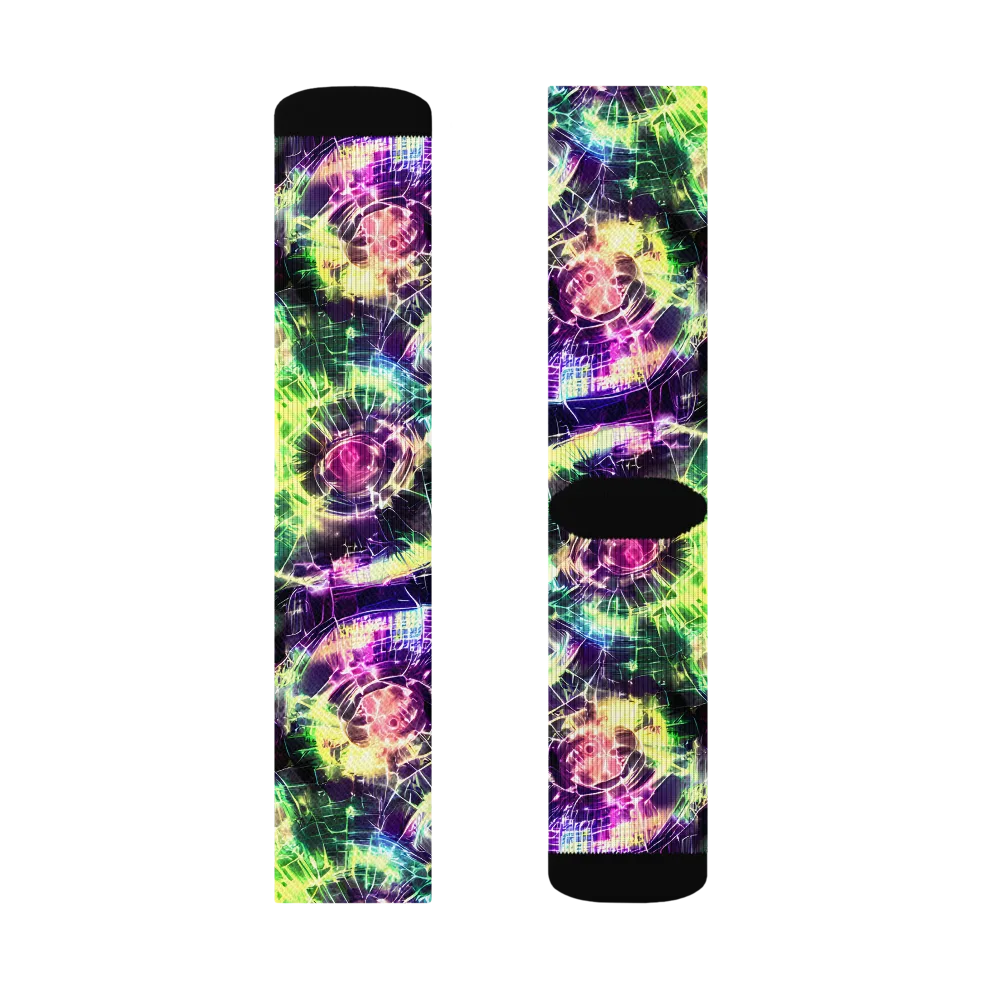 Ultraviolet Collision on Socks — Left Sock