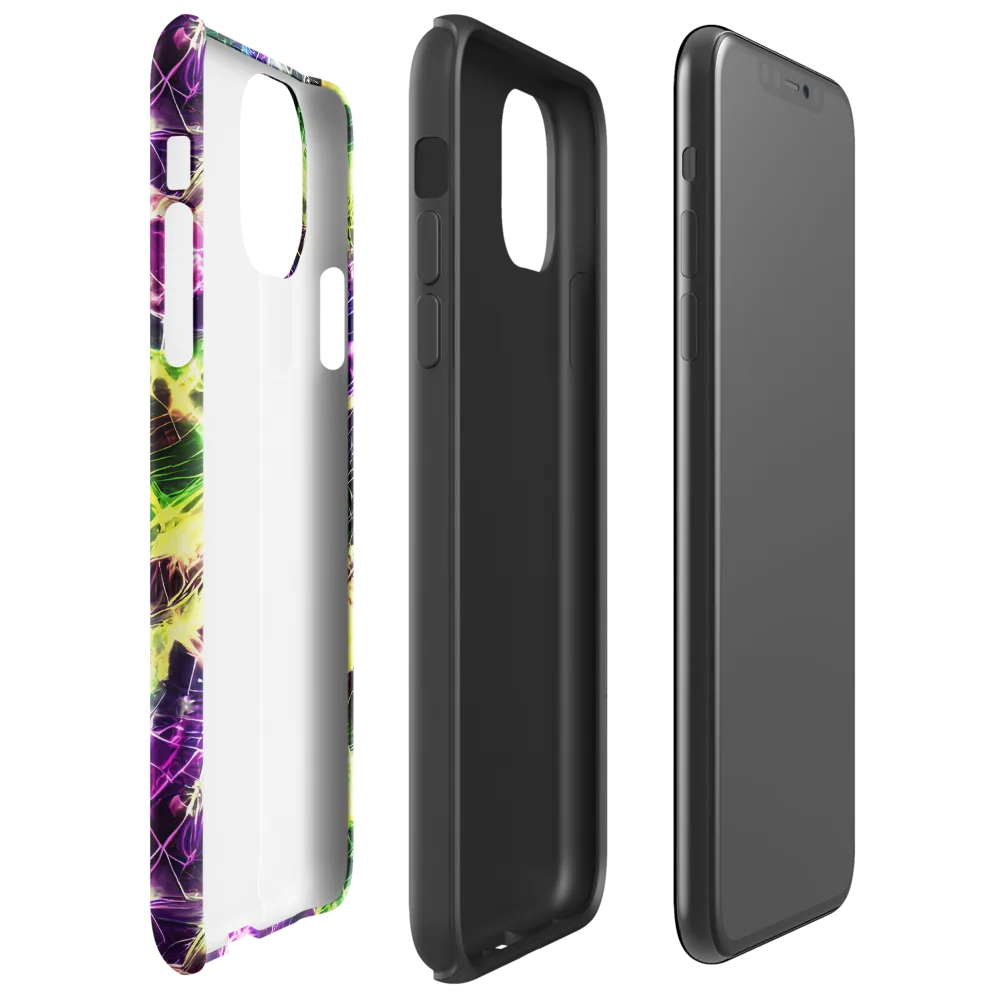 Ultraviolet Collision on Tough Case for iPhone® — Right