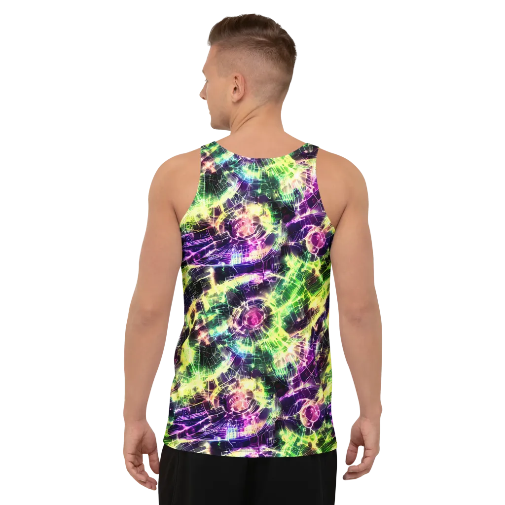 Ultraviolet Collision on Men's Tank Top — Back