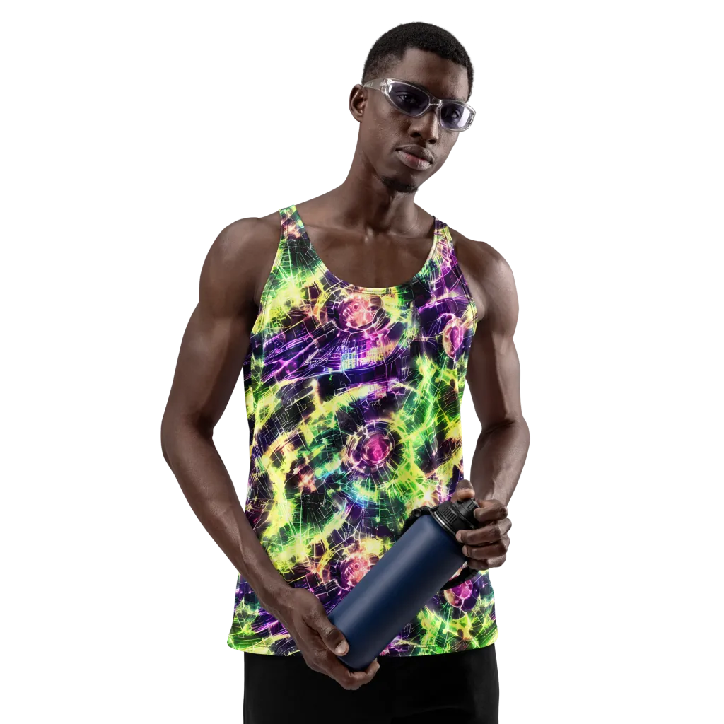 Ultraviolet Collision on Men's Tank Top — Front