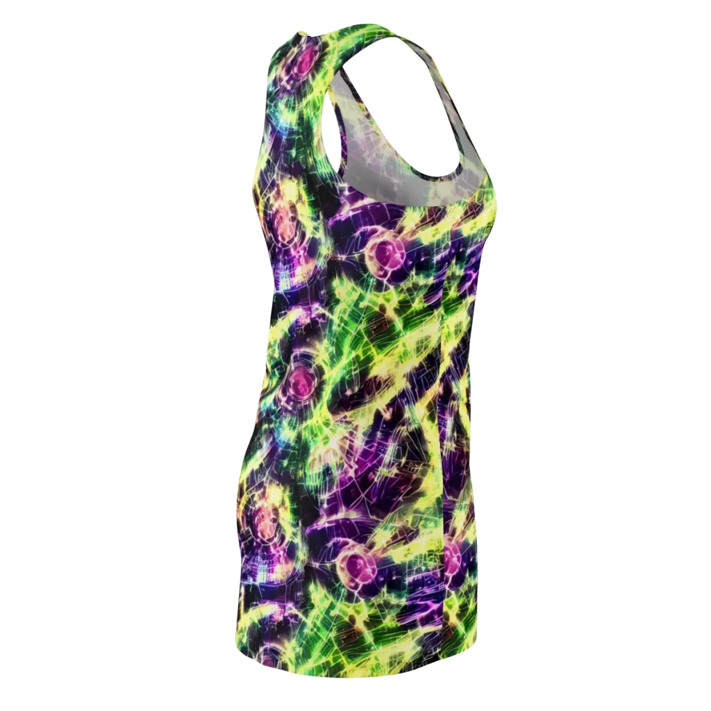 Ultraviolet Collision on Racerback Dress — Back Side