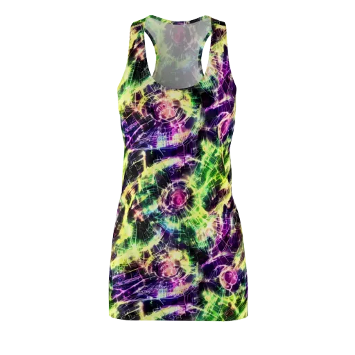 Ultraviolet Collision on a Racerback Dress