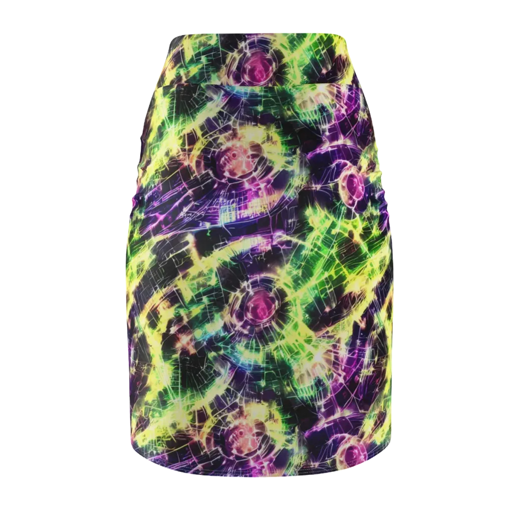 Ultraviolet Collision on Pencil Skirt — Back