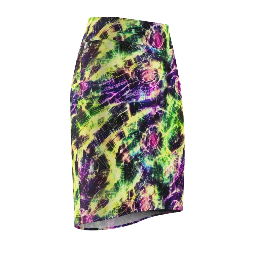 Ultraviolet Collision on Pencil Skirt — Front Side