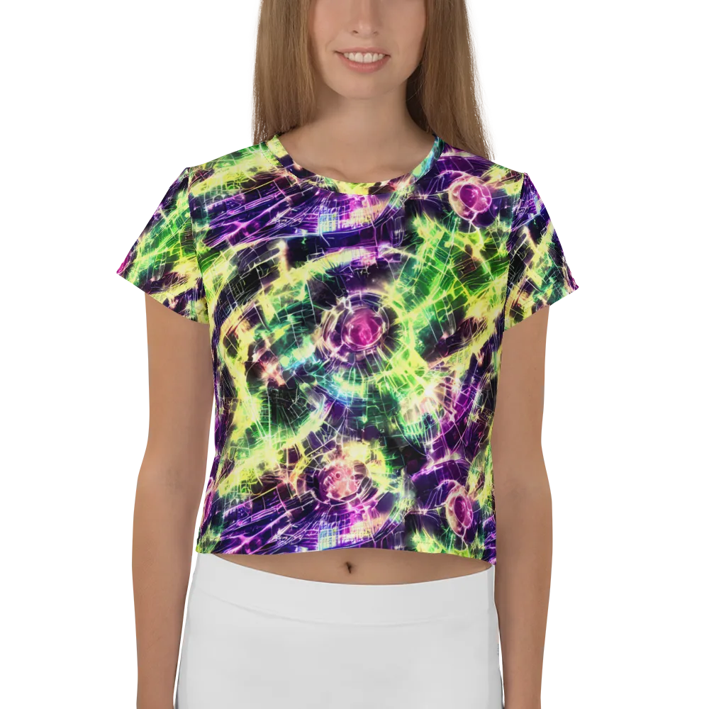 Ultraviolet Collision on Crop Tee — Front