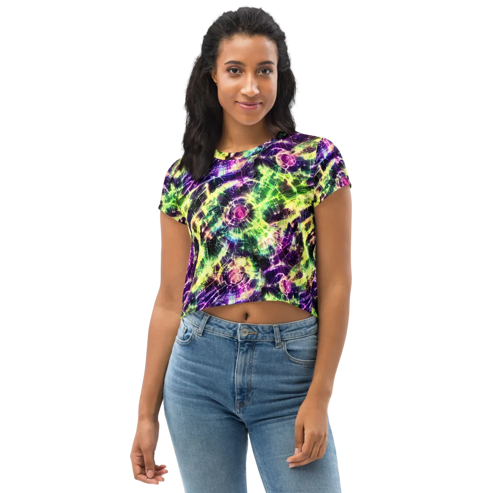 Ultraviolet Collision on Crop Tee — Front