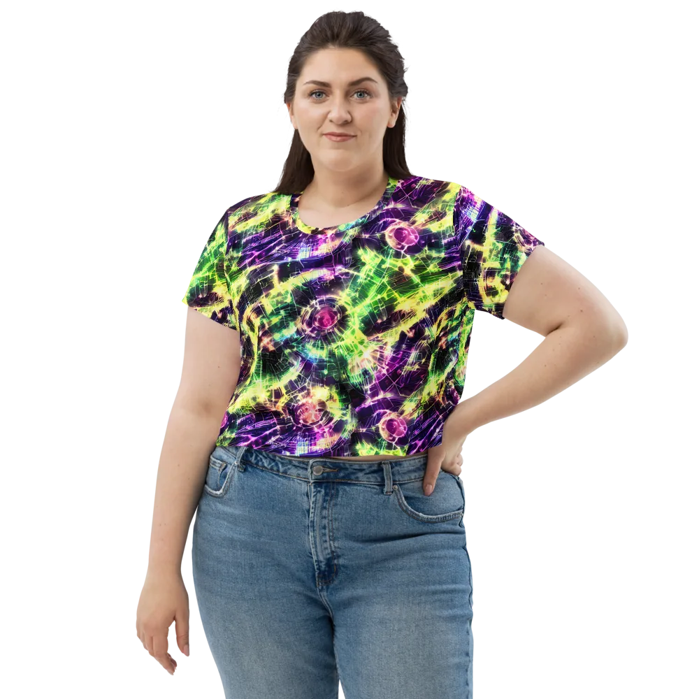 Ultraviolet Collision on Crop Tee — Front