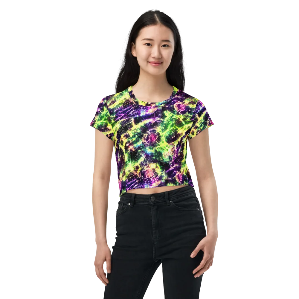Ultraviolet Collision on Crop Tee — Front