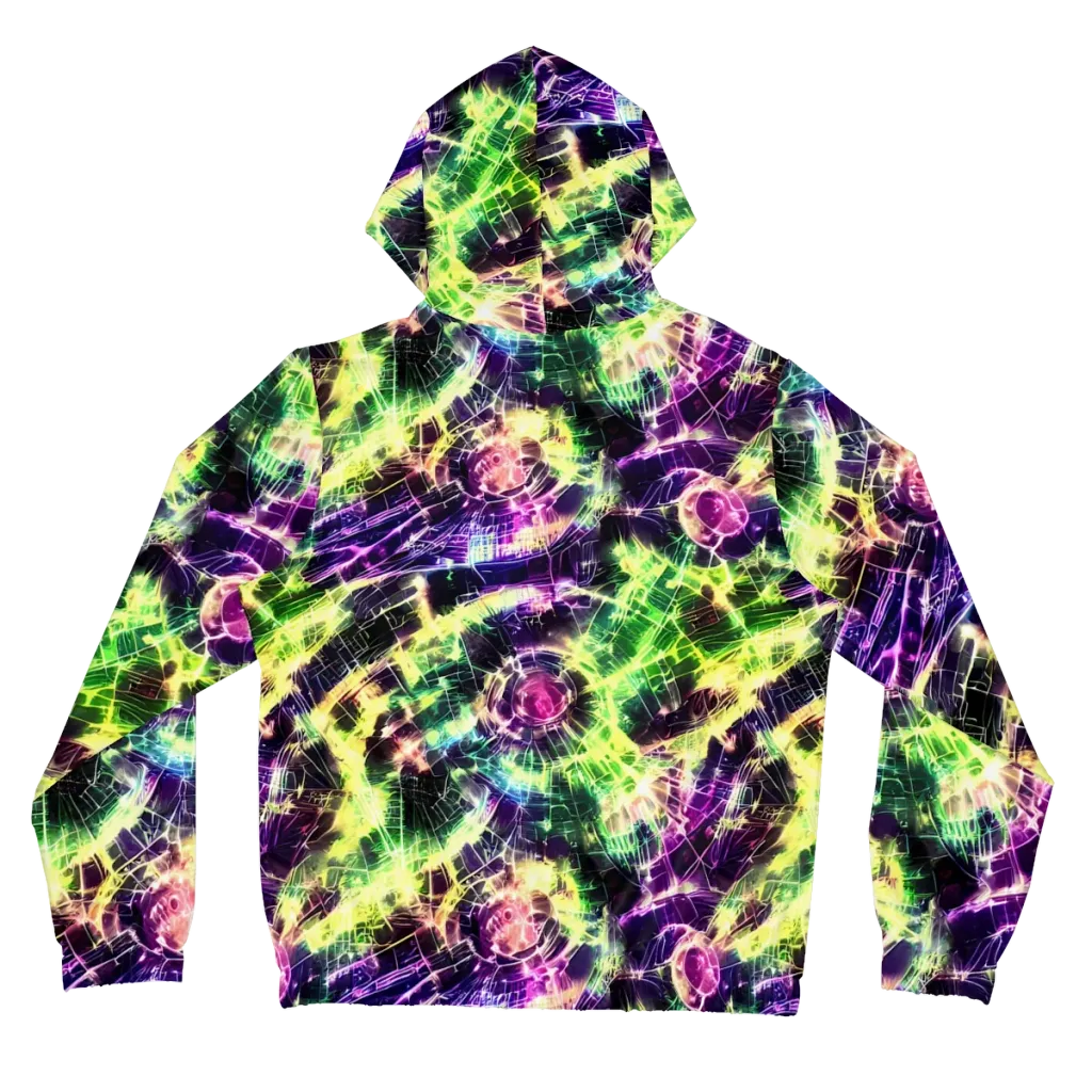 Ultraviolet Collision on Women's Full-Zip Hoodie — Back