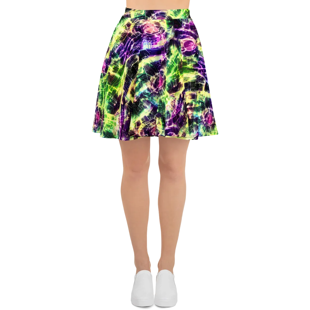 Ultraviolet Collision on Skater Skirt — Front