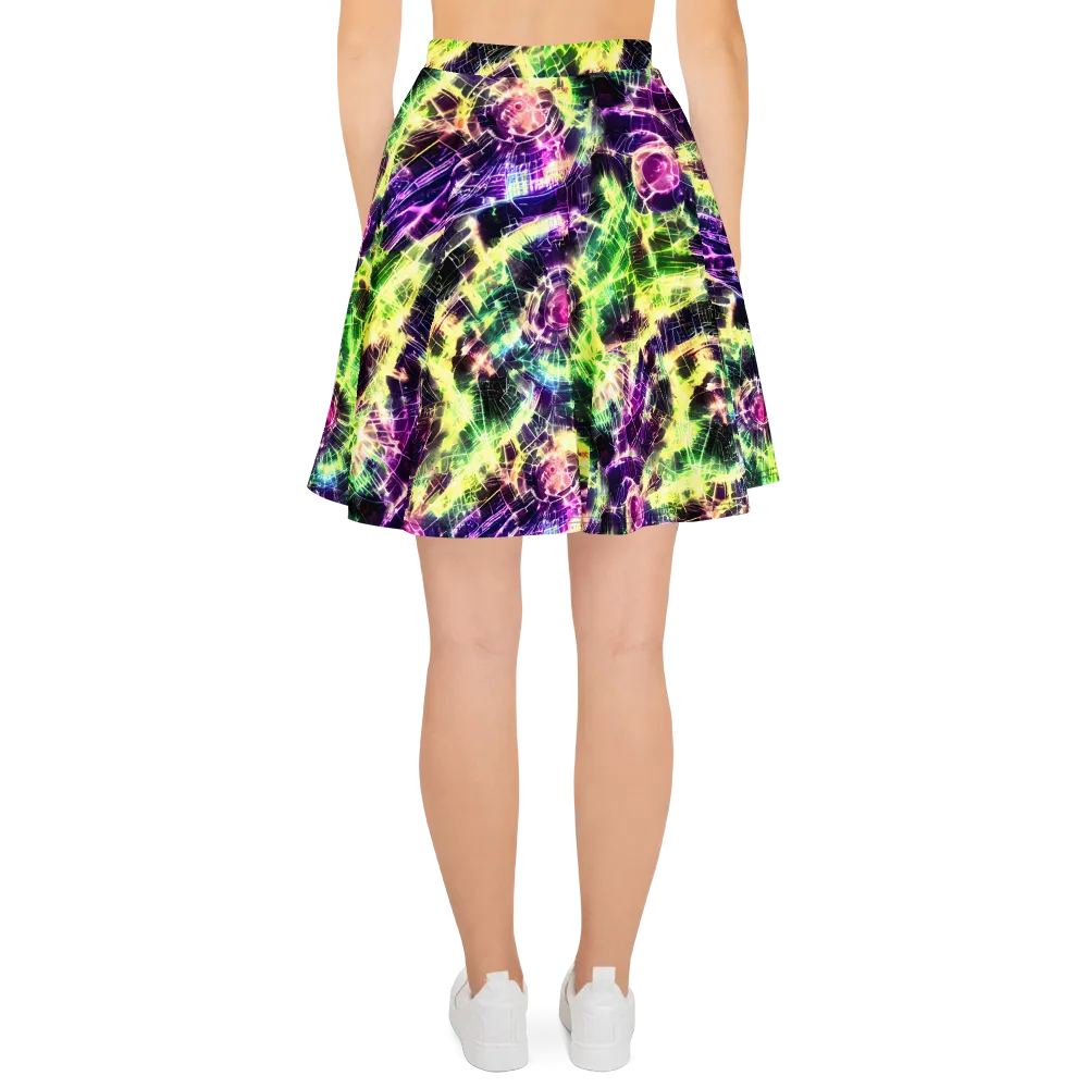 Ultraviolet Collision on Skater Skirt — Back