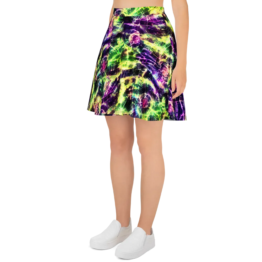 Ultraviolet Collision on Skater Skirt — Left