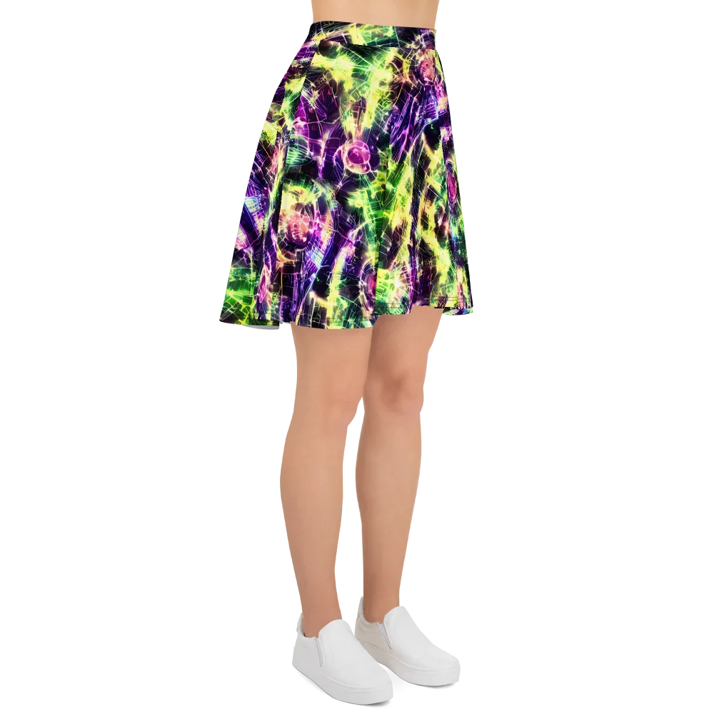 Ultraviolet Collision on Skater Skirt — Right