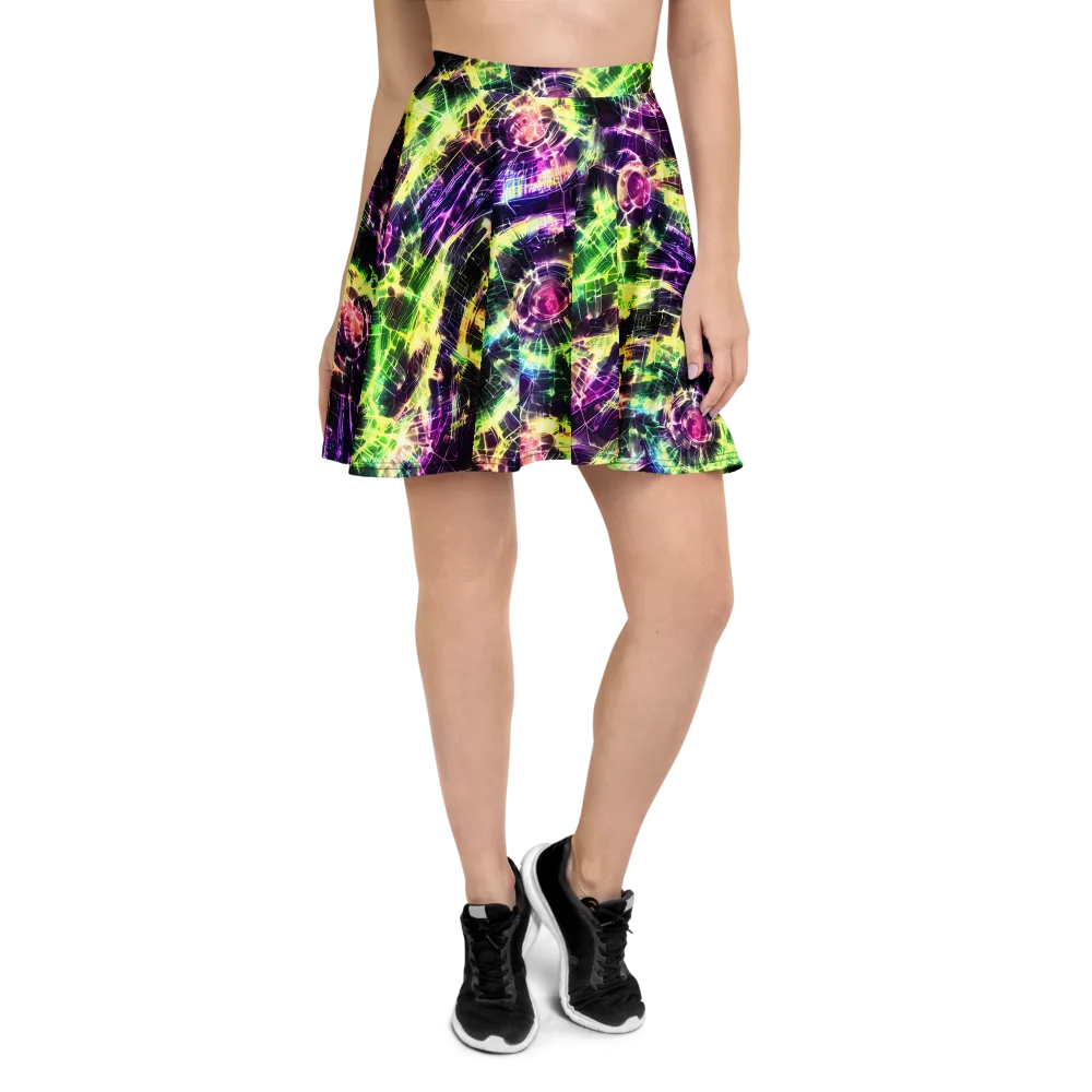 Ultraviolet Collision on Skater Skirt — Front
