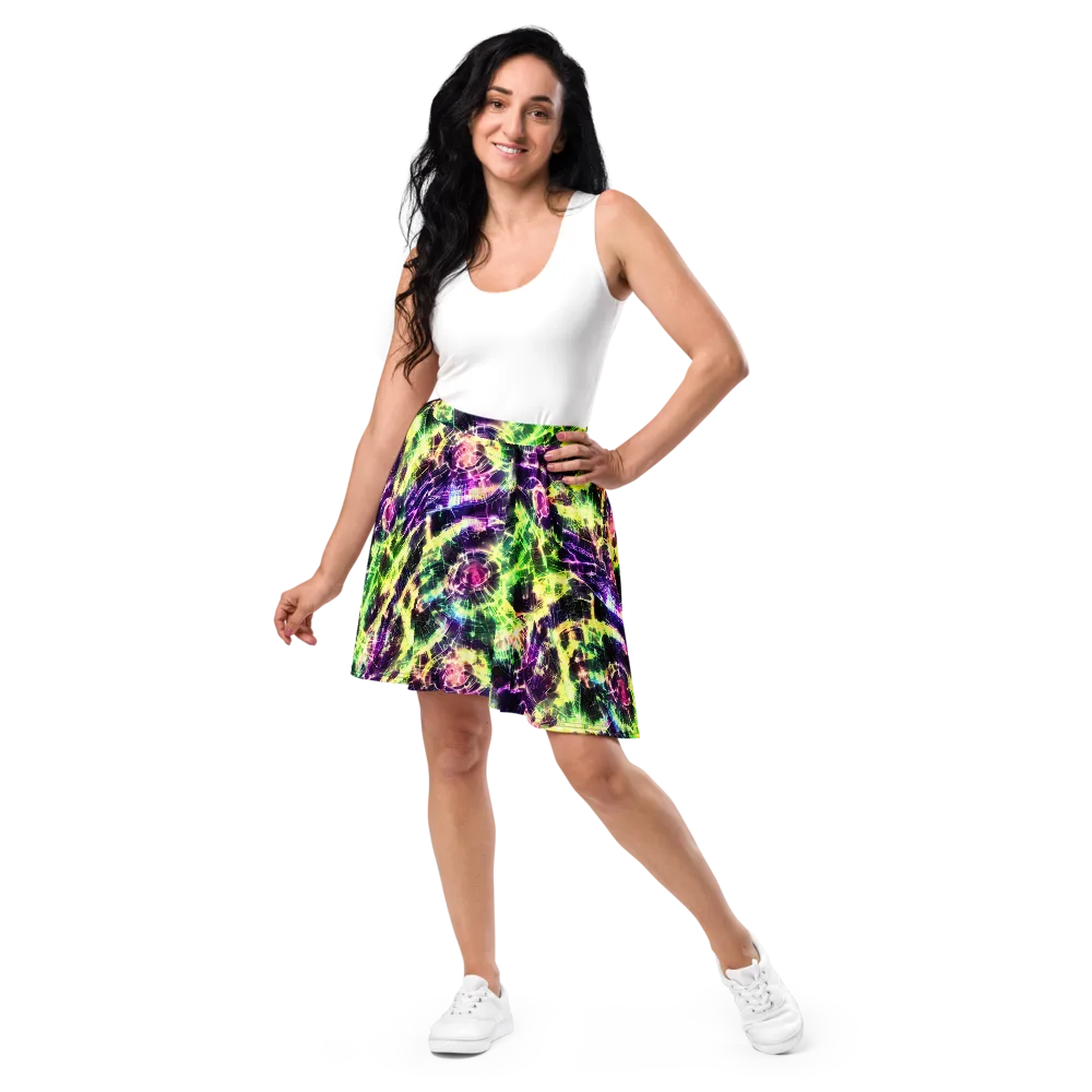 Ultraviolet Collision on Skater Skirt — Front