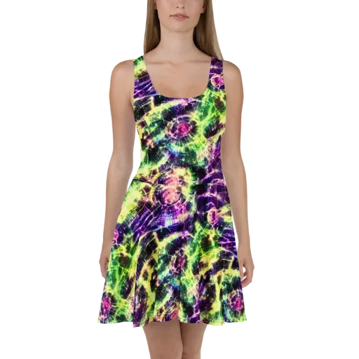 Ultraviolet Collision on a Skater Dress