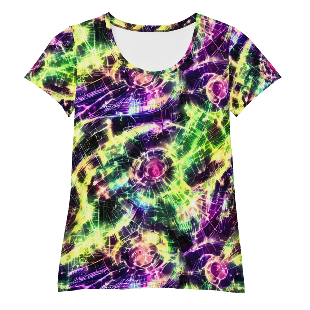 Ultraviolet Collision on Women's Athletic T-Shirt — Front
