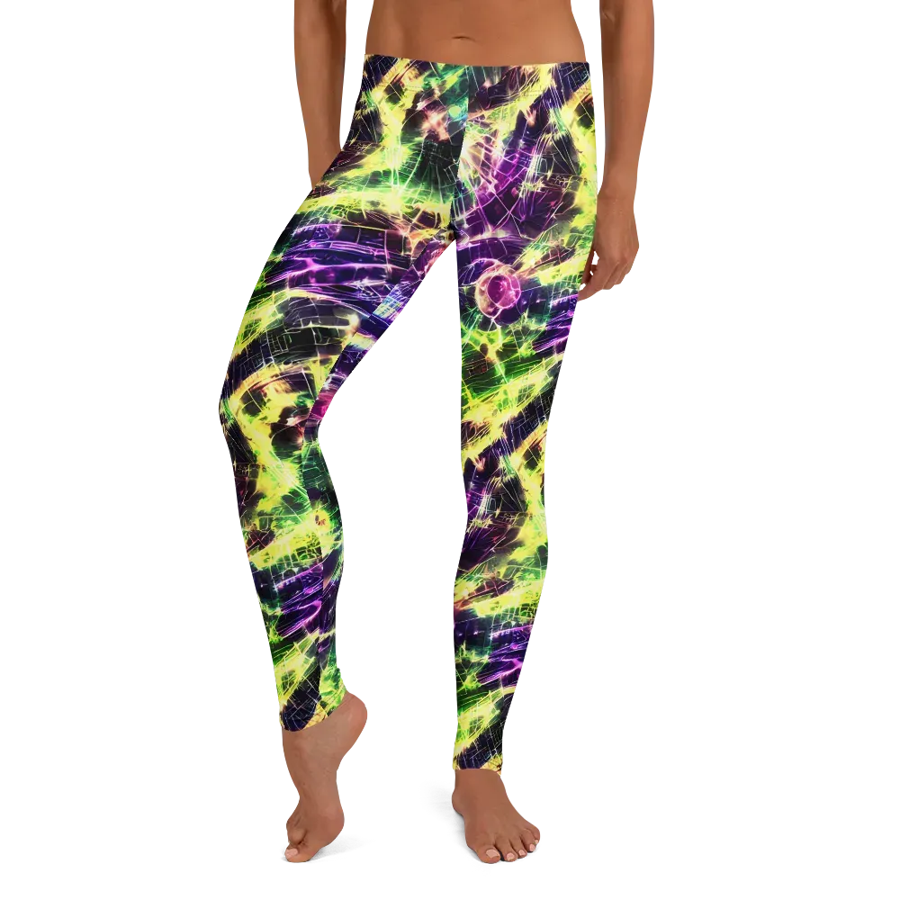 Ultraviolet Collision on Leggings — Front
