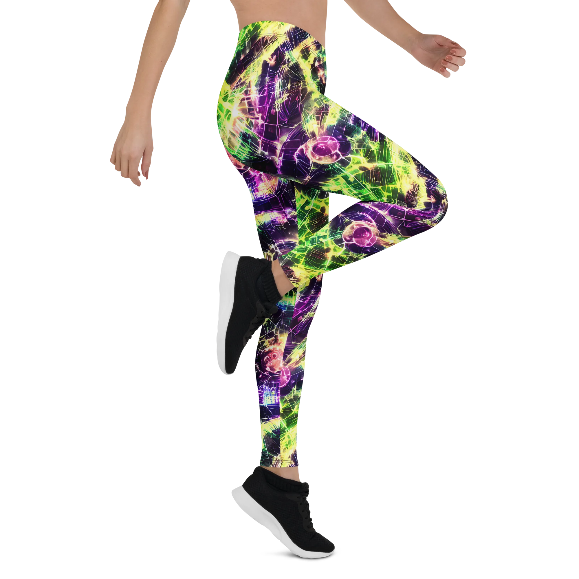 Ultraviolet Collision on Leggings — Right