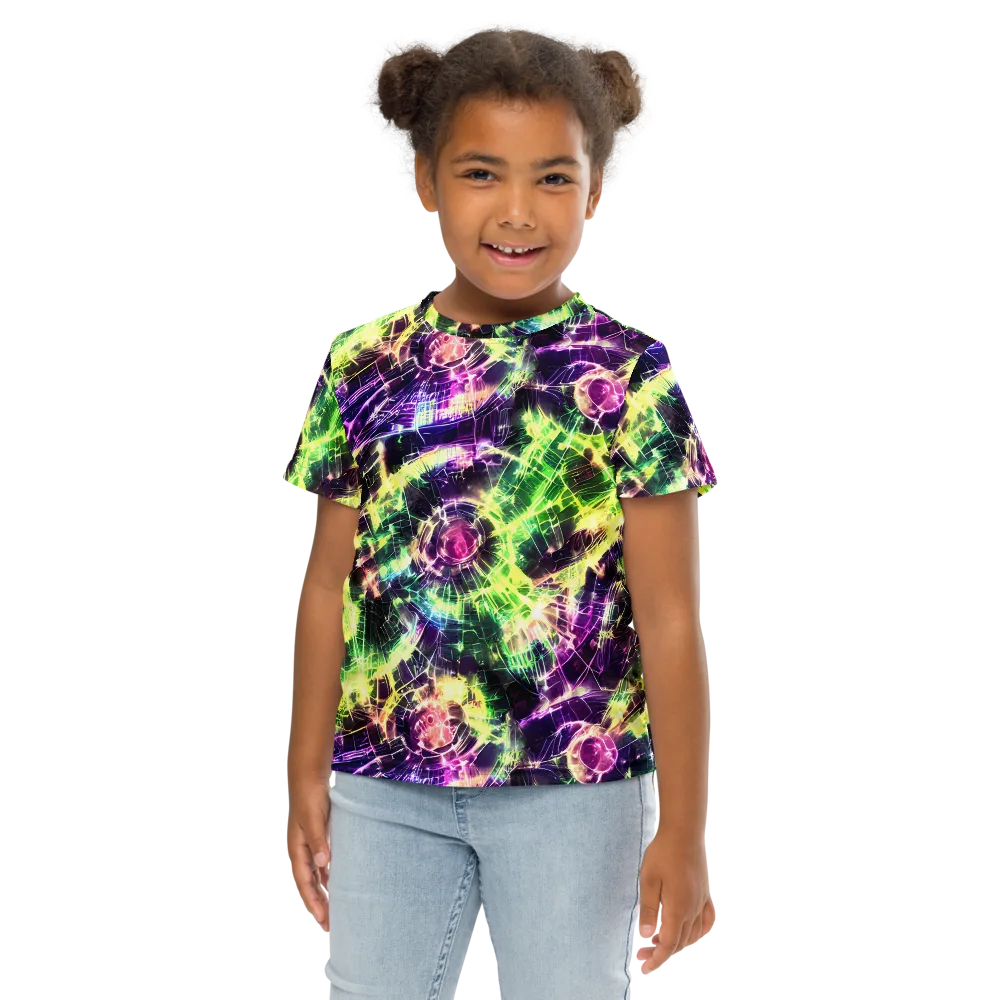 Ultraviolet Collision on Kids Crew Neck T-Shirt — Front