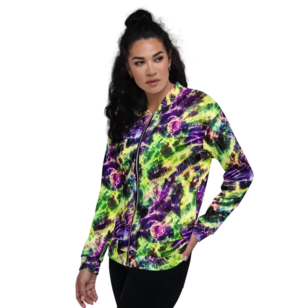 Ultraviolet Collision on Bomber Jacket — Left