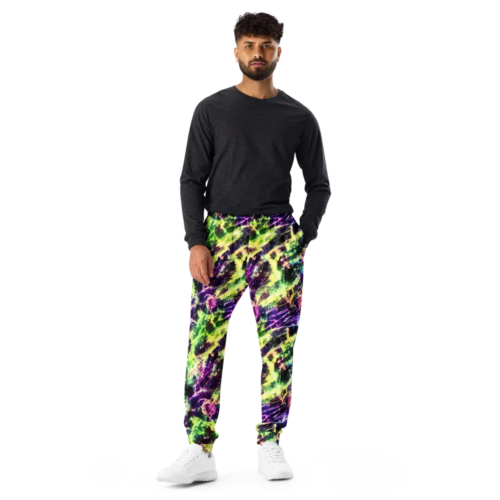 Ultraviolet Collision on Men's Joggers — Front