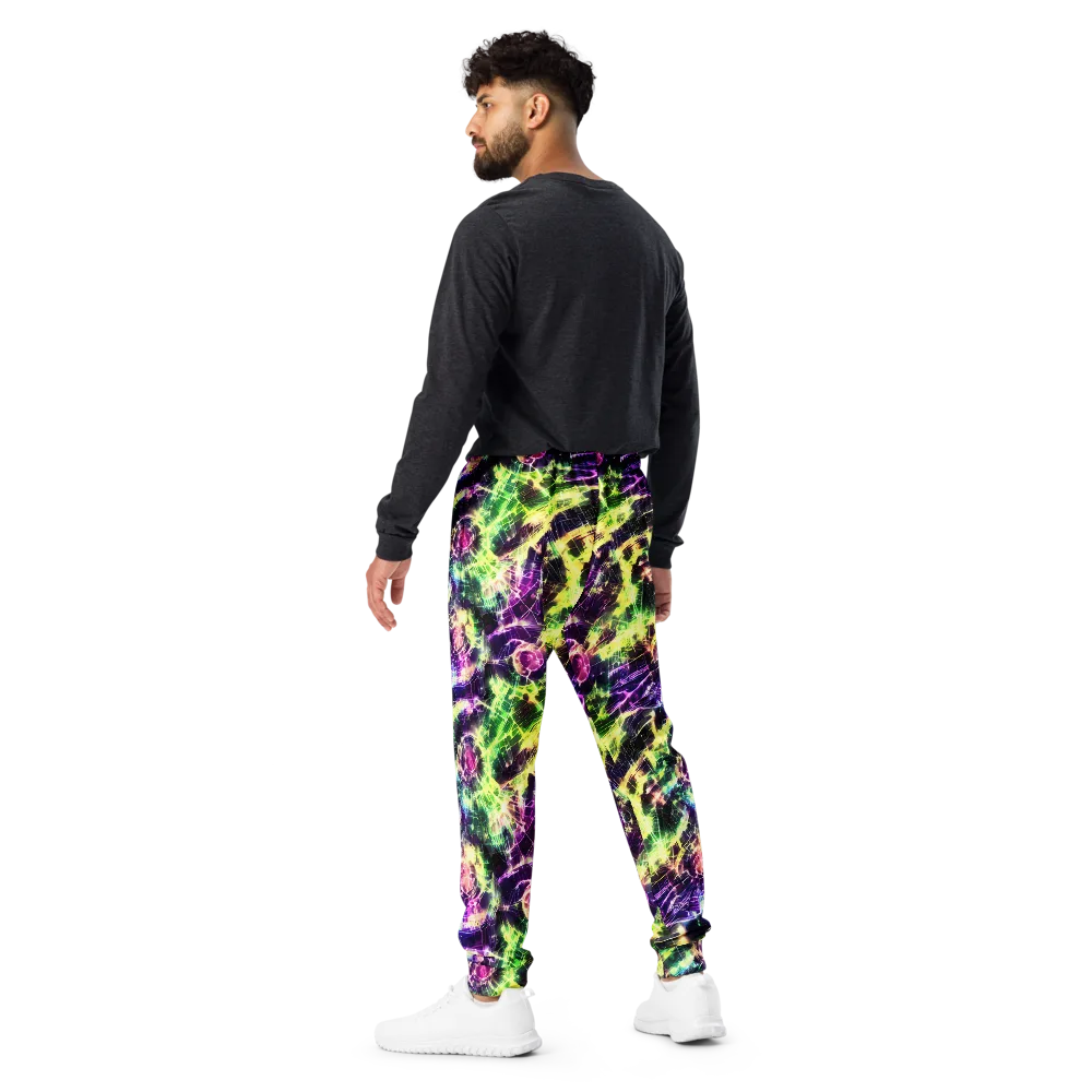 Ultraviolet Collision on Men's Joggers — Back