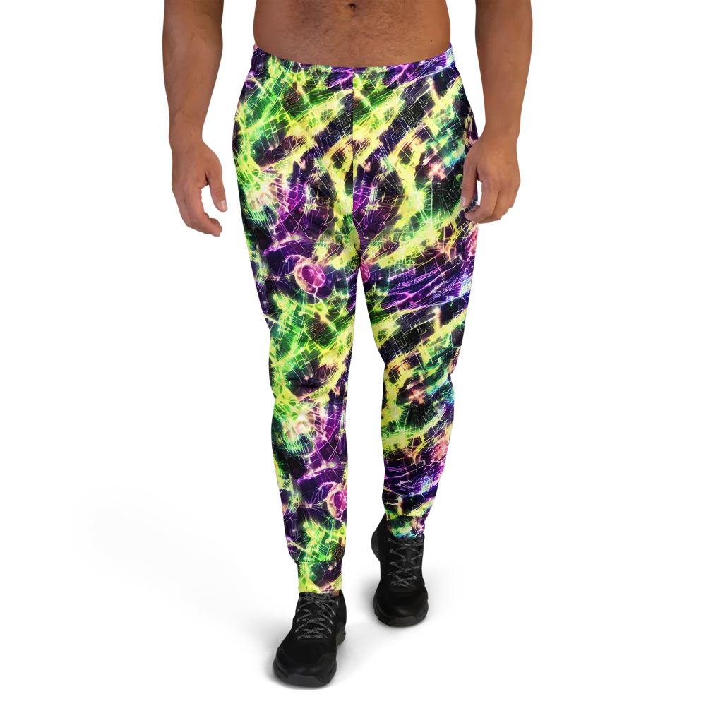 Ultraviolet Collision on Men's Joggers — Front