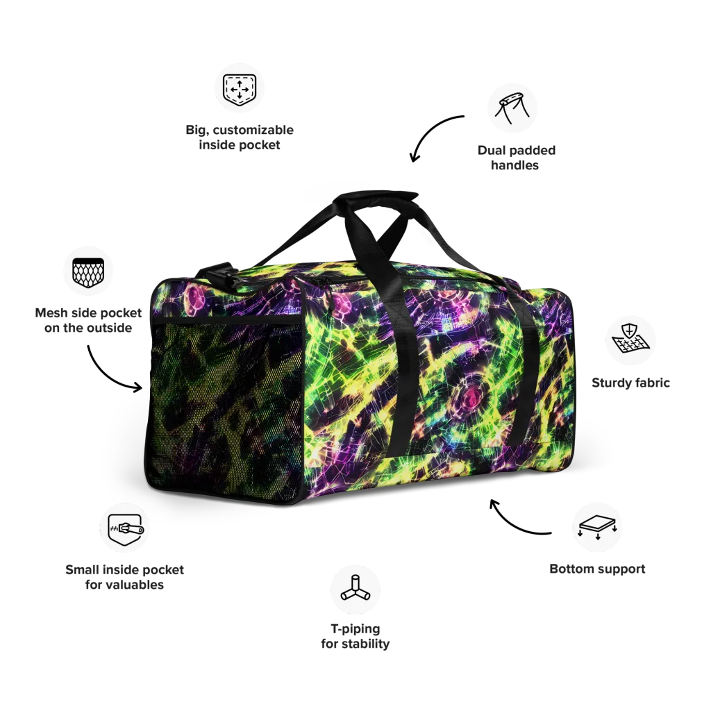 Ultraviolet Collision on Duffle Bag — Right Front