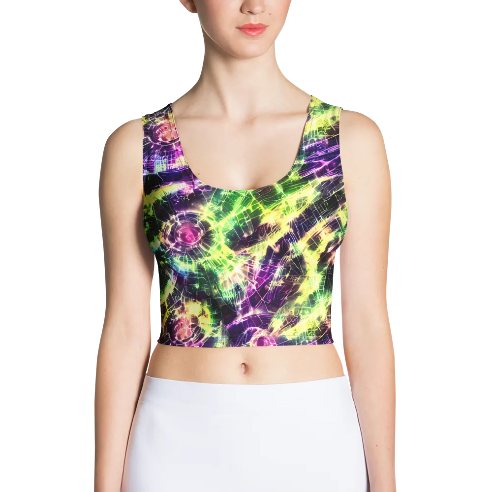 Ultraviolet Collision on Crop Top — Front