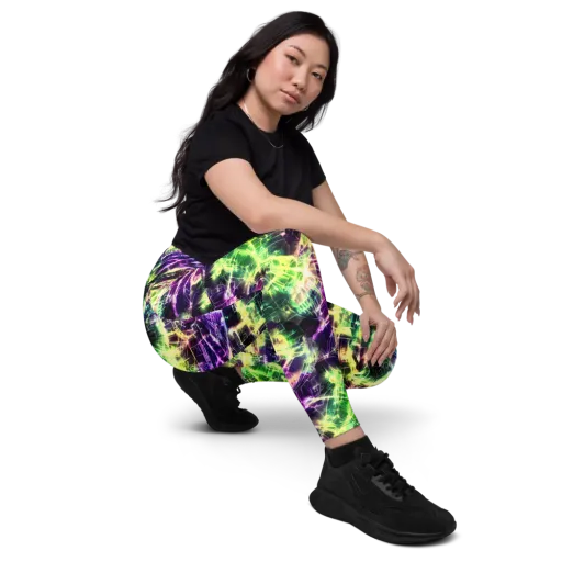 Ultraviolet Collision on a Leggings with Pockets