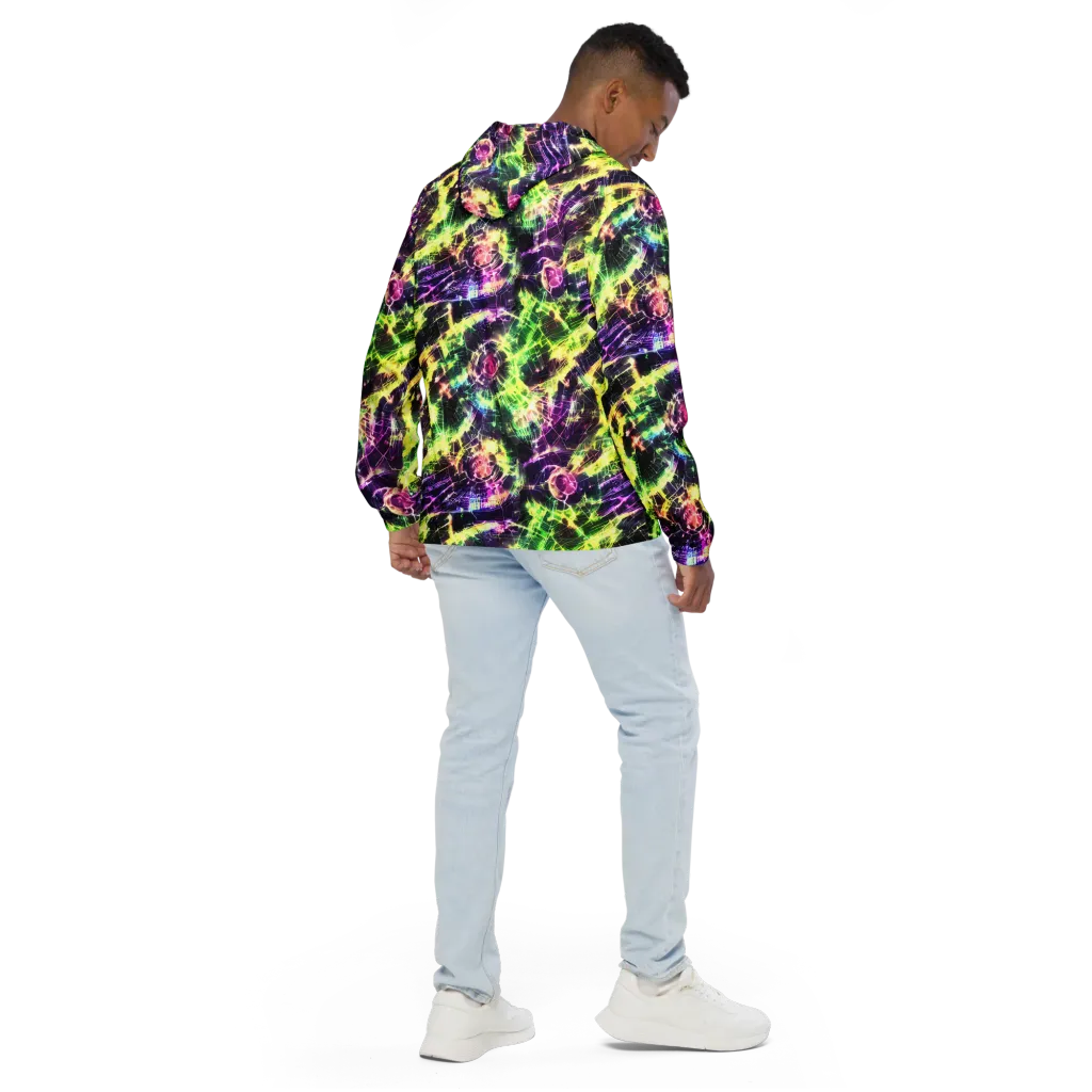 Ultraviolet Collision on Men's Windbreaker — Back