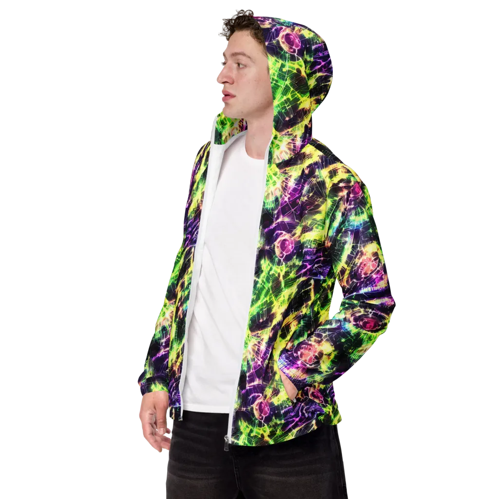 Ultraviolet Collision on Men's Windbreaker — Left Front