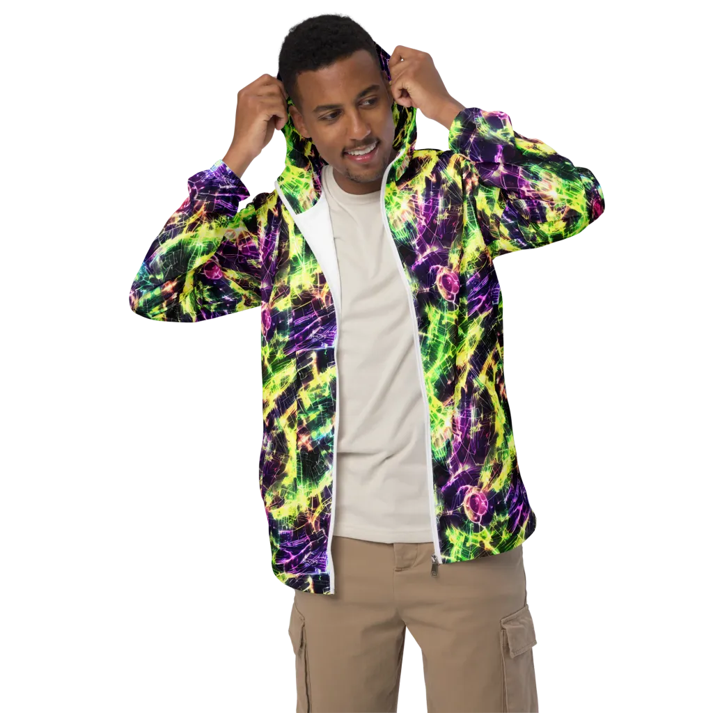 Ultraviolet Collision on Men's Windbreaker — Front