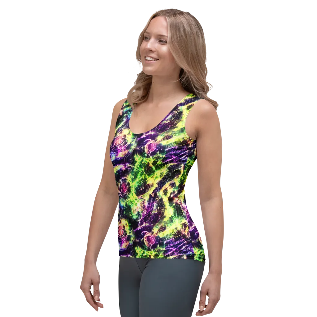 Ultraviolet Collision on Women's Tank Top — Left Front