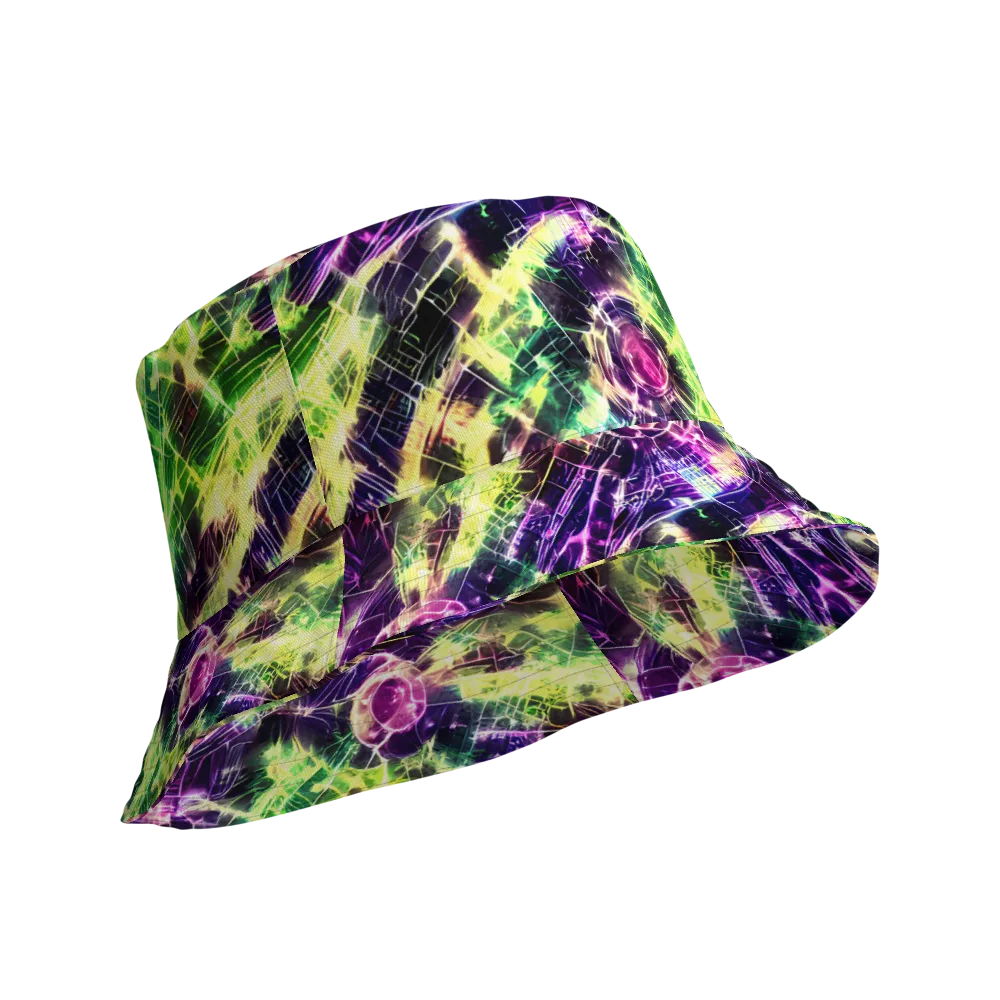 Ultraviolet Collision on Reversible Bucket Hat — Product details Outside