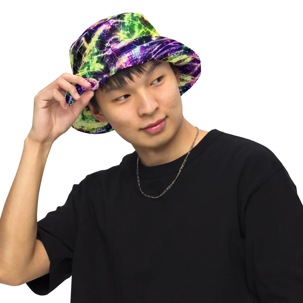 Ultraviolet Collision on Reversible Bucket Hat — Front Inside