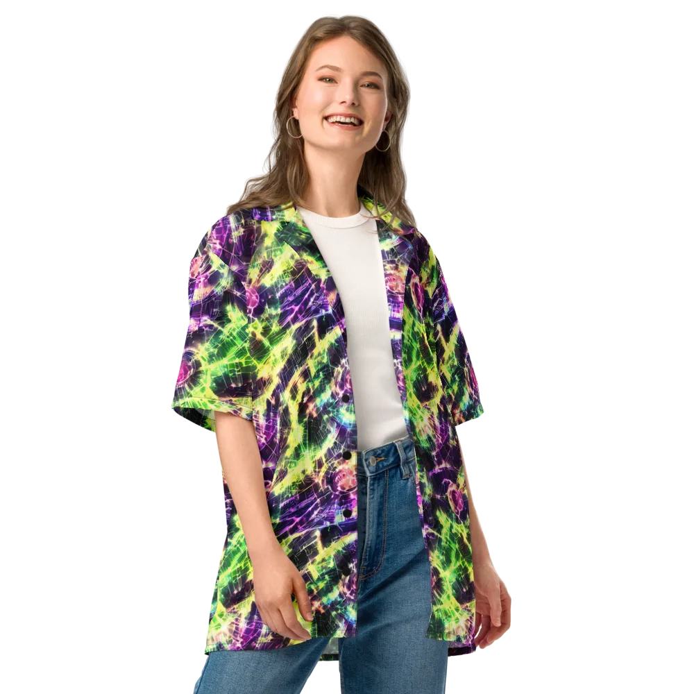 Ultraviolet Collision on Button Shirt — Front