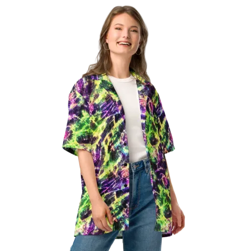 Ultraviolet Collision on a Button Shirt